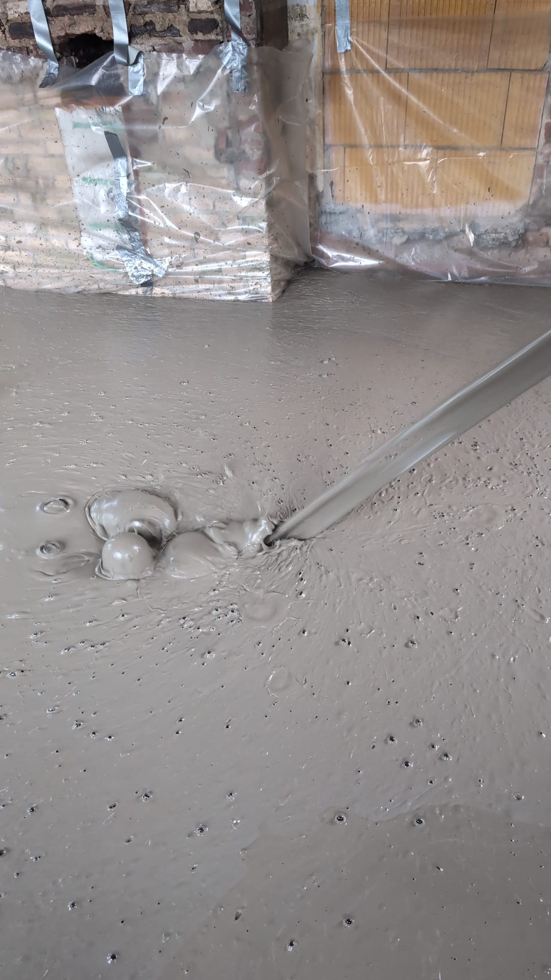 Schuimbeton in kelder