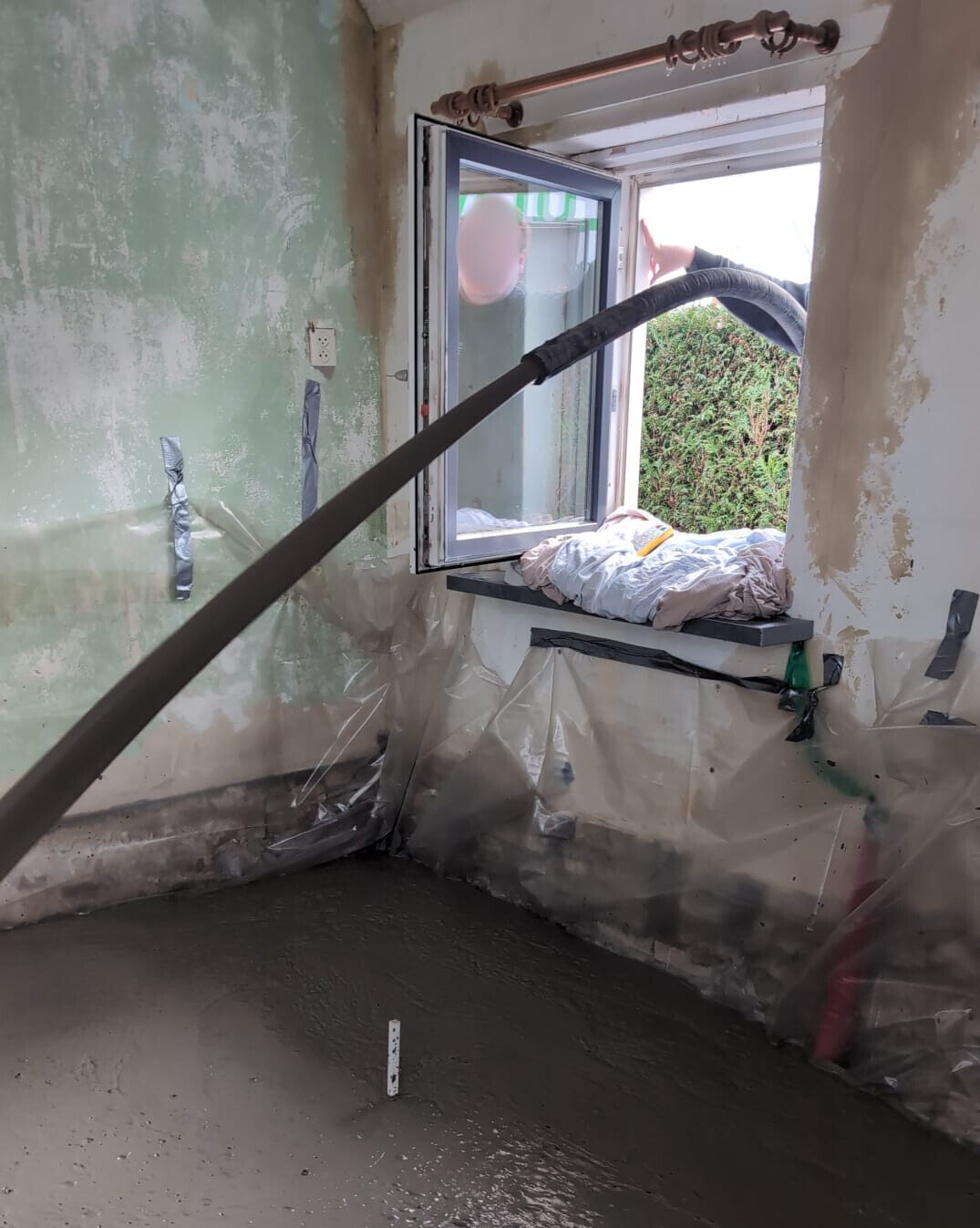 Vloeren van schuimbeton