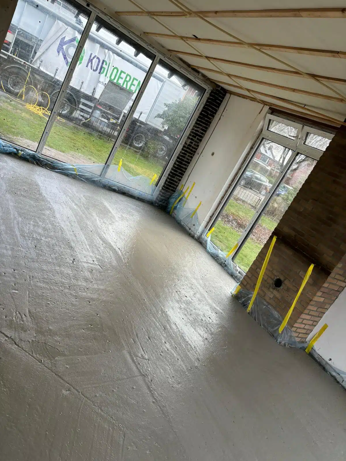 Schuimbeton in plaats van houten vloer